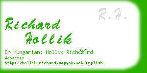 richard hollik business card